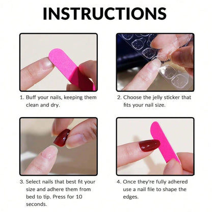 ARTAUG Glossy Pink Press-On Nails – 24pcs Medium Square Full Cover | Elegant Style for Stylish Women