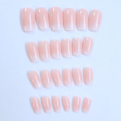 ARTAUG Glossy Pink Press-On Nails – 24pcs Medium Square Full Cover | Elegant Style for Stylish Women