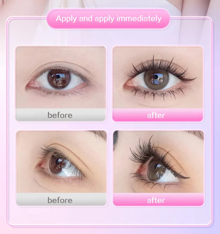 10 Rows Self-Adhesive Lash Clusters – 10-12MM C-Curl | Glue-Free, Natural Look