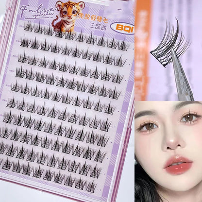 10 Rows Self-Adhesive Lash Clusters – 10-12MM C-Curl | Glue-Free, Natural Look